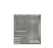Schwebetürenschrank >Eugenio< in Plankeneiche Graphit - 180x198x64cm (BxHxT)