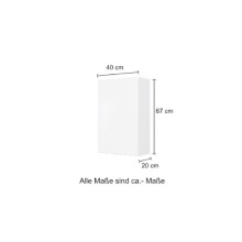 Hängeschrank >Kopenhagen< in Wotaneiche - 40x64x20cm (BxHxT)