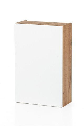 Hängeschrank >Kopenhagen< in Matt Weiß - 40x64x20cm (BxHxT)