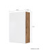 Hängeschrank >Kopenhagen< in Matt Weiß - 40x64x20cm (BxHxT)