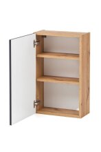 Hängeschrank >Kopenhagen< in Matt Grau - 40x64x20cm (BxHxT)