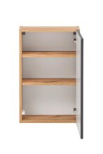 Hängeschrank >Kopenhagen< in Matt Grau - 40x64x20cm (BxHxT)
