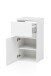 Unterschrank >Kopenhagen< in Matt Weiß - 40x79x35cm (BxHxT)