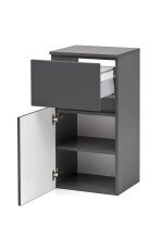 Unterschrank >Kopenhagen< in Matt Grau - 40x79x35cm (BxHxT)