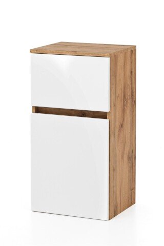 Unterschrank >Kopenhagen< in Matt Weiß - 40x79x35cm (BxHxT)