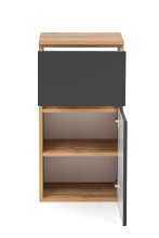 Unterschrank >Kopenhagen< in Matt Grau - 40x79x35cm (BxHxT)