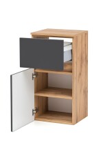 Unterschrank >Kopenhagen< in Matt Grau - 40x79x35cm (BxHxT)