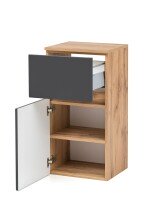 Unterschrank >Kopenhagen< in Matt Grau - 40x79x35cm (BxHxT)
