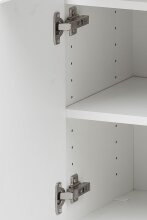 Midischrank >Kopenhagen< in Matt Weiß - 40x130x35cm (BxHxT)
