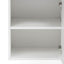 Midischrank >Kopenhagen< in Matt Weiß - 40x130x35cm (BxHxT)