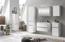 Midischrank >Kopenhagen< in Matt Weiß - 40x130x35cm (BxHxT)
