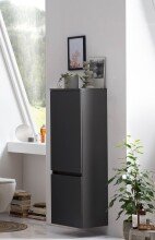 Midischrank >Kopenhagen< in Matt Grau - 40x130x35cm (BxHxT)
