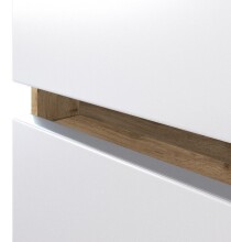 Midischrank >Kopenhagen< in Matt Weiß - 40x130x35cm (BxHxT)