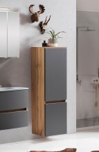 Midischrank >Kopenhagen< in Matt Grau - 40x130x35cm (BxHxT)