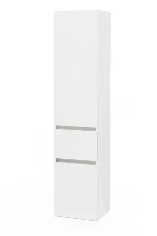 Seitenschrank >Kopenhagen< in Matt Weiß - 40x180x35cm (BxHxT)