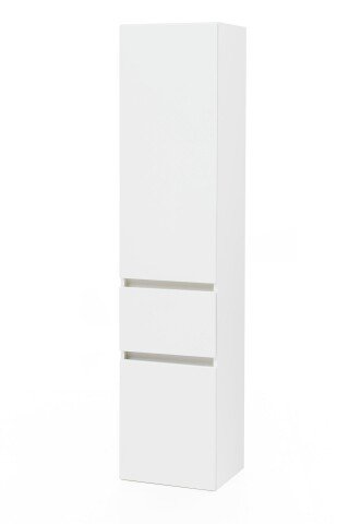 Seitenschrank >Kopenhagen< in Matt Weiß - 40x180x35cm (BxHxT)