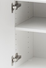 Seitenschrank >Kopenhagen< in Matt Weiß - 40x180x35cm (BxHxT)