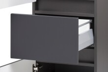 Seitenschrank >Kopenhagen< in Matt Grau - 40x180x35cm (BxHxT)