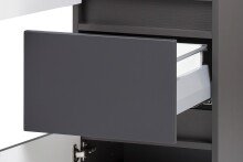 Seitenschrank >Kopenhagen< in Matt Grau - 40x180x35cm (BxHxT)