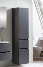 Seitenschrank >Kopenhagen< in Matt Grau - 40x180x35cm (BxHxT)