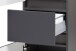 Seitenschrank >Kopenhagen< in Matt Grau - 40x180x35cm (BxHxT)