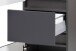 Seitenschrank >Kopenhagen< in Matt Grau - 40x180x35cm (BxHxT)