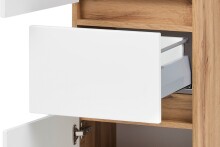 Seitenschrank >Kopenhagen< in Matt Weiß - 40x180x35cm (BxHxT)