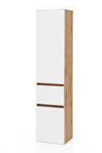 Seitenschrank >Kopenhagen< in Matt Weiß - 40x180x35cm (BxHxT)