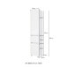 Seitenschrank >Kopenhagen< in Matt Grau - 40x180x35cm (BxHxT)