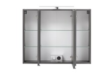 Spiegelschrank >Kopenhagen< in Grafitgrau - 80x64x20cm (BxHxT)