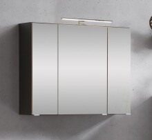 Spiegelschrank >Kopenhagen< in Grafitgrau - 80x64x20cm (BxHxT)