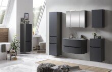 Spiegelschrank >Kopenhagen< in Grafitgrau - 80x64x20cm (BxHxT)