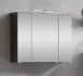 Spiegelschrank >Kopenhagen< in Grafitgrau - 80x64x20cm (BxHxT)