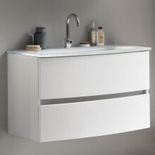 Waschtisch-Set >Kopenhagen< in Matt Weiß - 80x53x49cm (BxHxT)