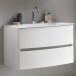 Waschtisch-Set >Kopenhagen< in Matt Weiß - 80x53x49cm (BxHxT)