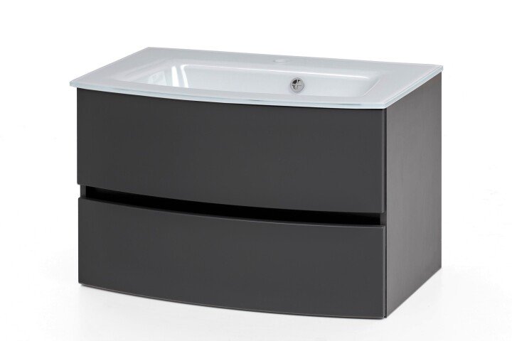 Waschtisch-Set >Kopenhagen< in Matt Grau - 80x53x49cm (BxHxT)