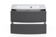 Waschtisch-Set >Kopenhagen< in Matt Grau - 80x53x49cm (BxHxT)