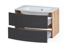 Waschtisch-Set >Kopenhagen< in Matt Grau - 80x53x49cm (BxHxT)