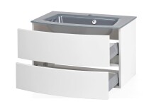 Waschtisch-Set >Kopenhagen< in Matt Weiß - 80x53x49cm (BxHxT)