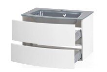 Waschtisch-Set >Kopenhagen< in Matt Weiß - 80x53x49cm (BxHxT)