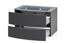 Waschtisch-Set >Kopenhagen< in Matt Grau -...