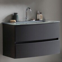 Waschtisch-Set >Kopenhagen< in Matt Grau - 80x53x49cm (BxHxT)