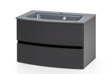 Waschtisch-Set >Kopenhagen< in Matt Grau -...