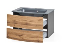 Waschtisch-Set >Kopenhagen< in Wotaneiche - 80x53x49cm (BxHxT)