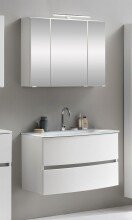 Badezimmer-Set >Kopenhagen< in Matt Weiß - 80x200x49cm (BxHxT)