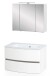 Badezimmer-Set >Kopenhagen< in Matt Weiß - 80x200x49cm (BxHxT)