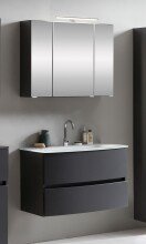 Badezimmer-Set >Kopenhagen< in Matt Grau - 80x200x49cm (BxHxT)