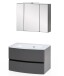 Badezimmer-Set >Kopenhagen< in Matt Grau - 80x200x49cm (BxHxT)