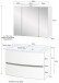 Badezimmer-Set >Kopenhagen< in Matt Grau - 80x200x49cm (BxHxT)