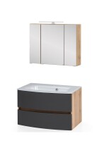 Badezimmer-Set >Kopenhagen< in Matt Grau -...